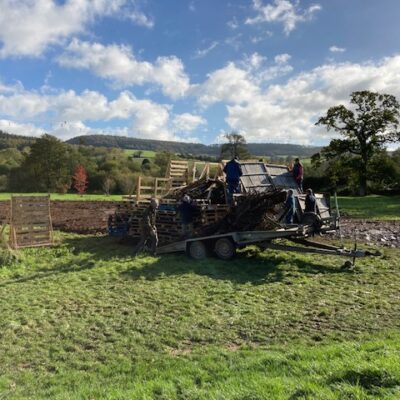 Building The Annual Bonfire